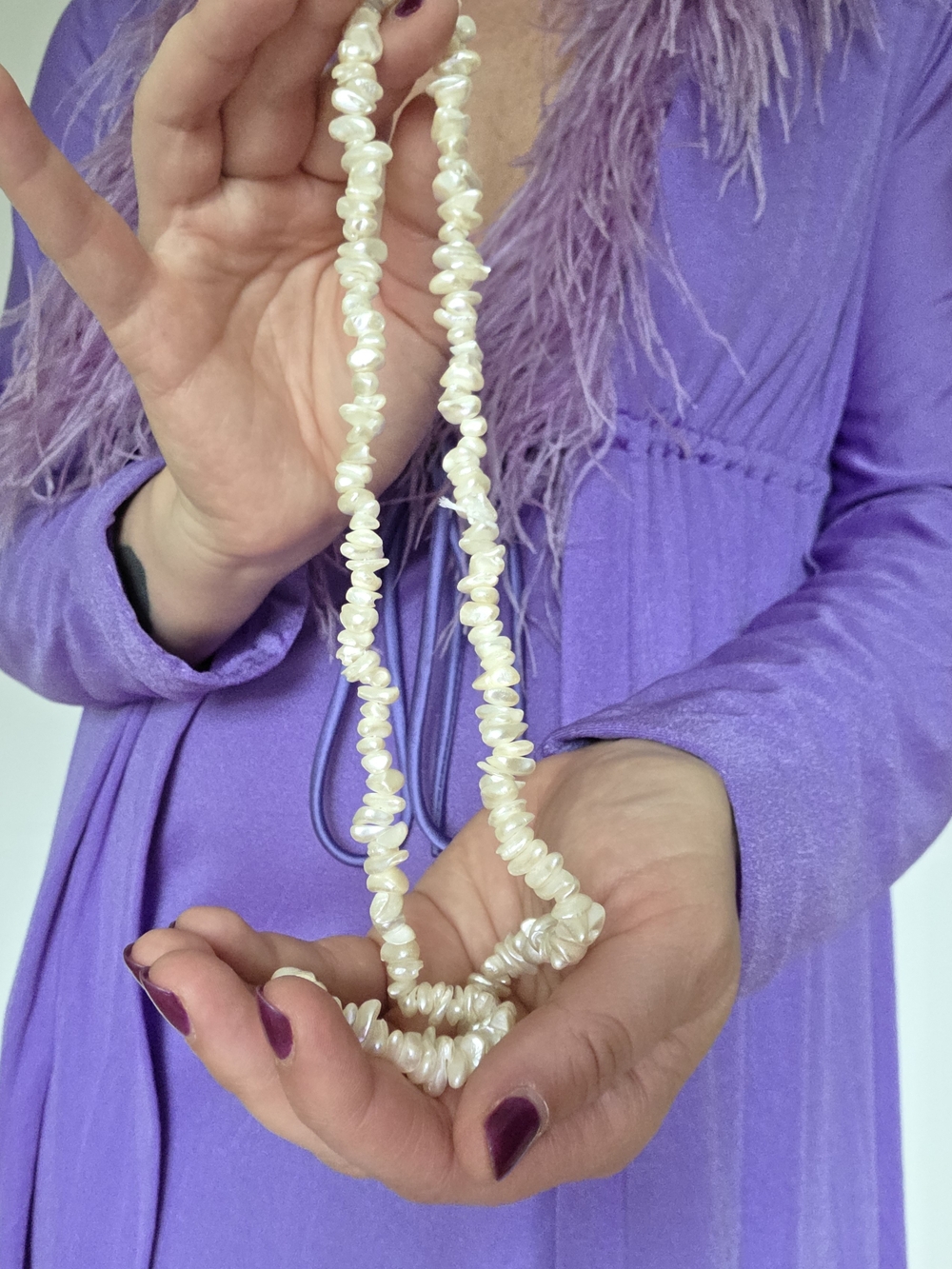 Vintage Freshwater Pearl Necklace – Baroque Keshi Style